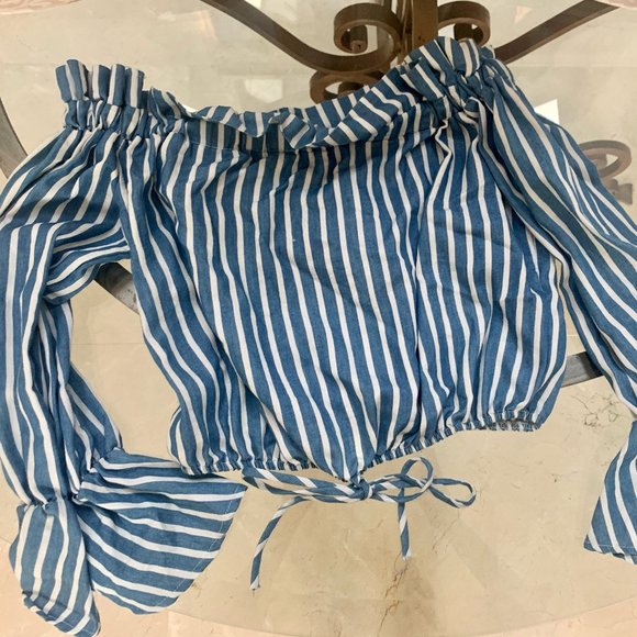 Off the shoulder striped top - Picture 1 of 1